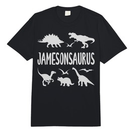 Dinosaur T Rex Dino Jameson Jamesonsaurus Boys Name Comfort Colors Adult Heavyweight T-Shirt
