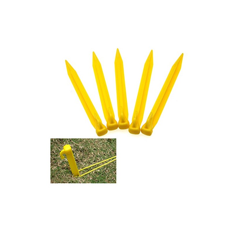 24pcs Plastic Tent Pegs Durable Spike Hook Awning Camping Caravan