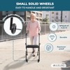 Mobiclinic®, Folding Walker, Adjustable, Ergonomic Grips, Non-Slip Ferrules, with Seat