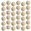Healifty Pack of 50 Half Wooden Beads, Unfinished, Split Natural