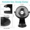 SkyGenius Battery Operated Stroller Fan, Rechargeable USB Powered Mini Clip