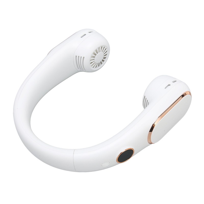 Neck Fan 4 Speeds Quiet Bladeless USB Rechargeable 2400mAh Battery