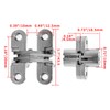 Rierdge 1-3/4" Hidden Hinge Stainless Steel 180 Degree Invisible Cross