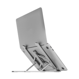 AISENS LPS1M-099 Adjustable Desktop Stand for Laptop/Tablet - Silver