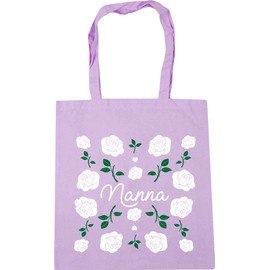 Hippowarehouse Nanna rose pattern Tote Shopping Gym Beach Bag 42cm x38cm, 10 litres