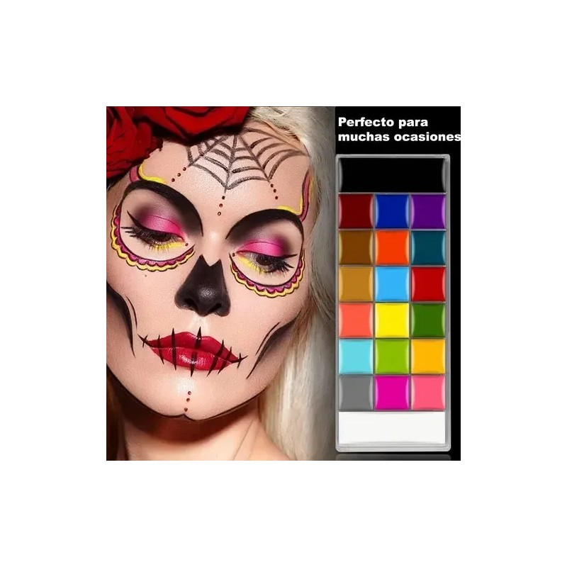Kit De Maquillaje Pintura Pintacaritas Body Paint Acuarelas