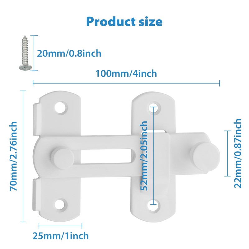 Alise 4 inch Heavy Duty Flip Latch Gate Latches, Safety