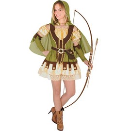 Ciao 27536 Robin Lady Costume Woman (One Size Adult, Unisex, Green/Brown