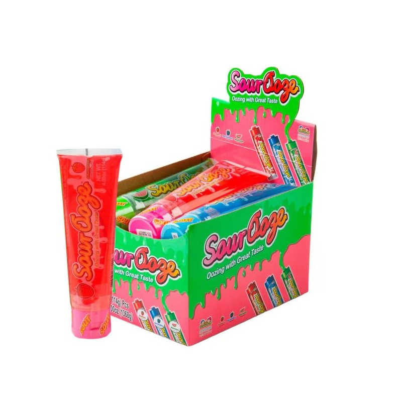 Kidsmania Sour Ooze Candy Gel – 3 Pack Assorted Flavors