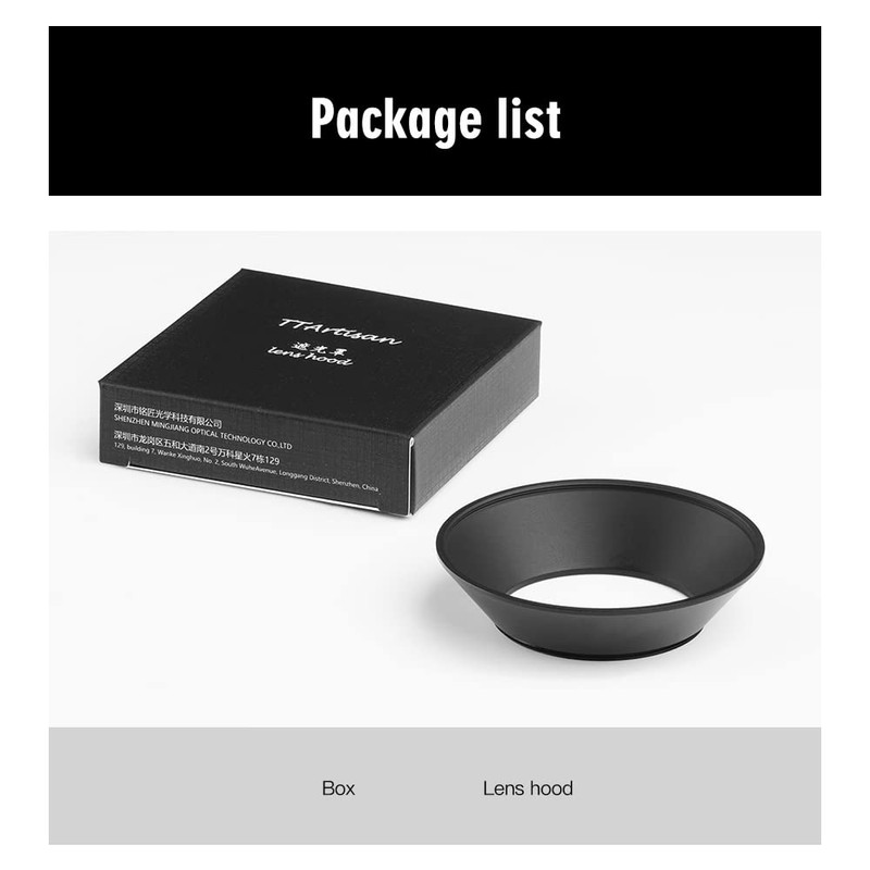 TTArtisan 43mm Lens Hood with aluminum alloy material, anodizing technology-