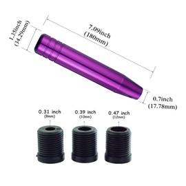 Abfer Tall Shift Knob Car Long Shifting Head Replace Weighted Gear Stick Shifter Knob Extension Fit Most Manual Automatic Transmission Vehicle (Purple)