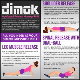 dimok Massage Balls Myofascial Release Pressure Trigger Point Therapy Feet Back Neck Roller Deep Tissue Massage Tools- Peanut Spiky Double Single Lacrosse Ball