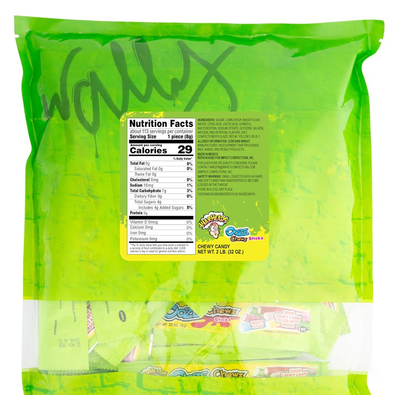WARHEADS - Sour Ooze Chewz Sticks - Individually Wrapped, Chewy