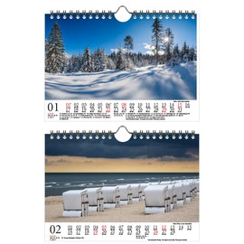 Landscape Magic Europe DIN A5 Wall Calendar for 2023 Landscapes and European Cities Seelenzauber