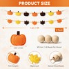 2 Pack Fall Wood Bead Garland Felt Pumpkin Maple Leaf