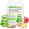 ColonClear - Colon Cleanse Detox - Aloe Vera Complex - 100 Vegan Capsules - Natural Laxative and Stool Softener - Herbal Constipation Relief Tablets with Glucomannan Fibre for Daily Bowel Movements