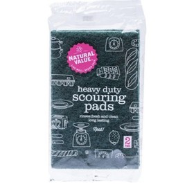 Natural Value - Heavy Duty Scouring Pads (2 Pack)