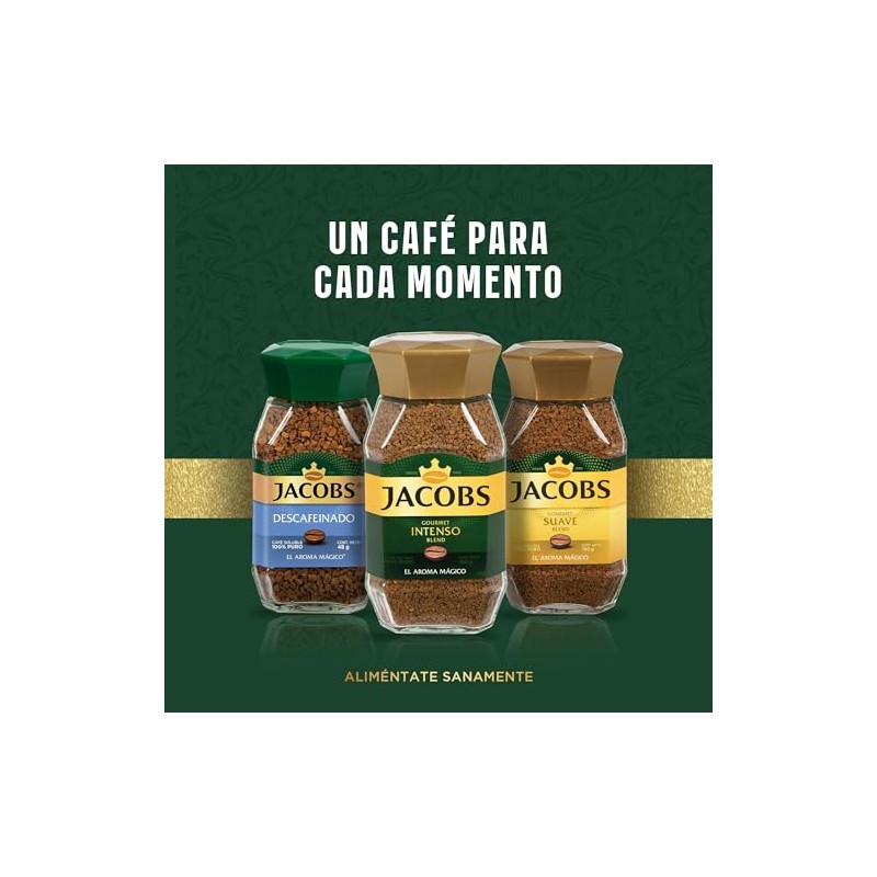 Jacobs Intenso 48g | Café Soluble Liofilizado Gourment | Instantáneo