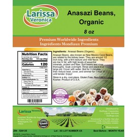 Anasazi Beans, Organic (8 oz, ZIN: 526135)