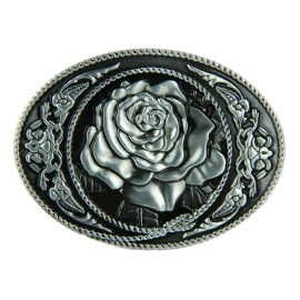 CTM Hebilla De Cinturón Western Vaquero Flor Rosa Para Unisex
