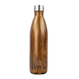 YOKO DESIGN Thermos Flask, Stainless Steel, Wood, 6 cm