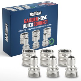 McKillans® Water Hose Quick Connect [UNIVERSAL FIT] 3 Pack - Stainless Steel Quick Connect - Garden Hose Quick Connect Stainless - Durable Quick Connect Garden Hose Fittings - EASY INSTANT CONNECTION