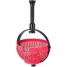 Pro Home Salad Spinner Lettuce Spinner Large Salad Dryer Washer BPA-Free Easy to Spin Vegetable Washing Basket Fruit Drainer Easy to Use Collapsible Handle (Red)