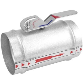 YOLUFER HVAC Duct Manual Volume Damper, Air Flow Regulator, Airflow Ducting Backdraft Damper for Air Ventilation System (4.9Inch), Silver