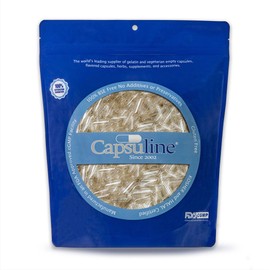Capsuline - Size 3 Clear Empty Vegetarian Capsules by Capsuline - 5000 Count - Registered by Vegan Society - Manufactured in North & South America - Non-GMO Verified - 5000