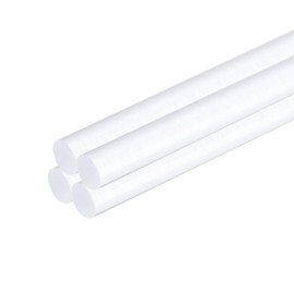 MECCANIXITY 4pcs Acrylic Round Rods 3/16" x 12" Clear Acrylic Dowel Rods Sticks Plastic Sticks Strip for DIY Crafts Lighting Gardening Decorations - 5mm x 300mm