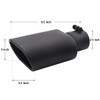 A-KARCK Rectangle Exhaust Tip 2.5" Inlet, Black Coating Square Exhaust