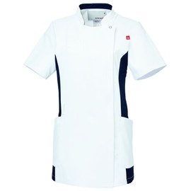 le coq sportif UQW1034-15 Medical/Nursing Uniform Bicolor Jacket White X Navy Size: L