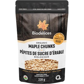 Biodelices - Maple Sugar Chunks 220g - Crunchy Maple Topping