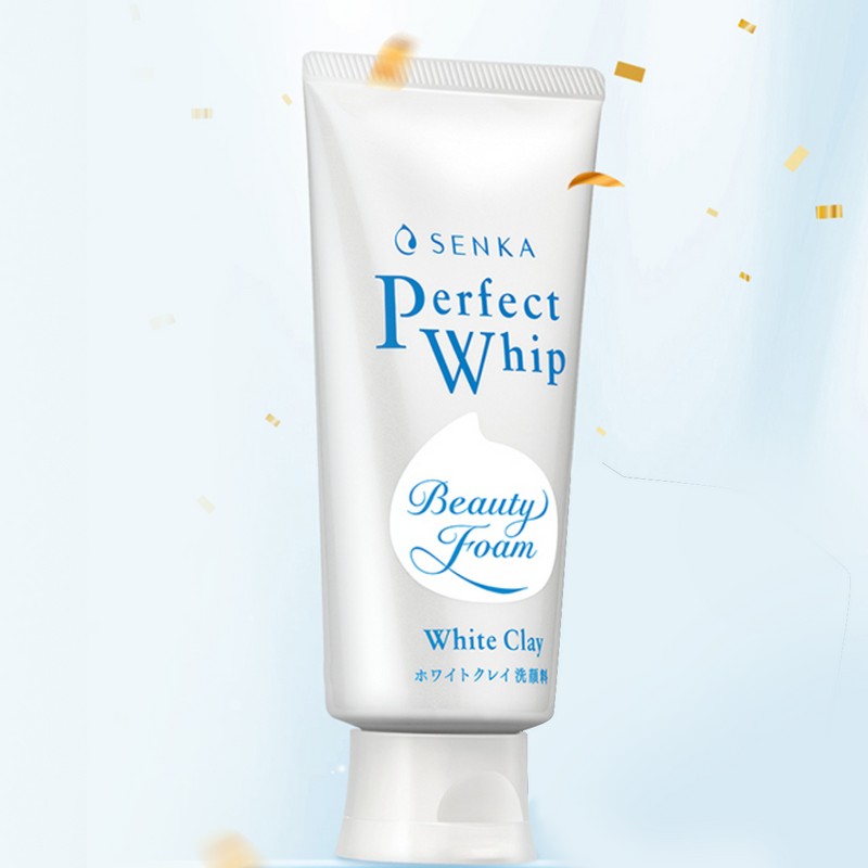 SENKA Perfect Whip White Clay Cleansing Foam, 120g, 2-Pack