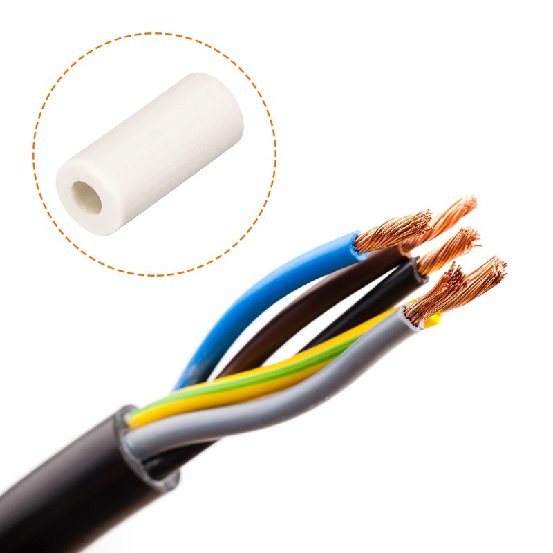 Rebower Ceramic Pipe Wiring Insulated Ceramic Hoses [for Cable Bundles
