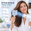 Bear-Shaped Self Cleaning Hair Brush, Curved Vented Design, Blue