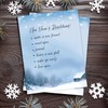 Lonfliness 100 PCS Beautiful Winter Letterhead Blue Christmas Border Computer