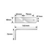 Trailer Mudguard Angle Bracket Heavy Duty 90 Degree Corner Brace
