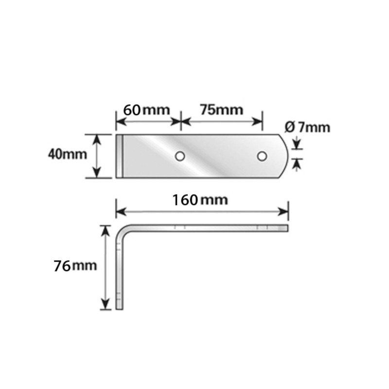 Trailer Mudguard Angle Bracket Heavy Duty 90 Degree Corner Brace