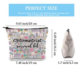 Optometrist Gift Eye Doctor Vision Zipper Pouch Optometrist Survival Kit Makeup Bag Gift for Optometrist (Optometrist Bag EU)