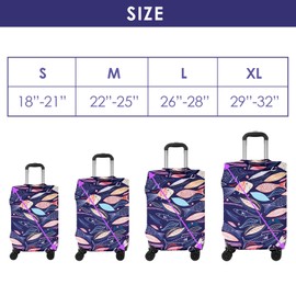 Adorila Travel Luggage Cover Washable Elastic Suitcase Cover Luggage Cover, Flying Fish
