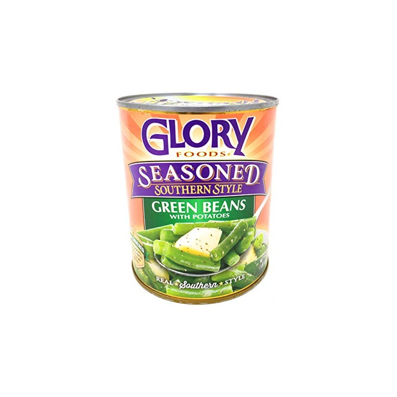 Glory Foods Seasoned Southern Style Green Bean w/Potatoes (6 Pack,
