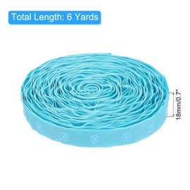 QUARKZMAN 6 Yard Snap Button Tape for Sewing, Cotton Snap Button Trim, Quick Release Buckle Tape for Clothing, Fabric, DIY Crafts, Sky Blue