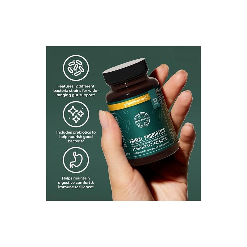 Primal Harvest- PREbiticos y PRObiticos para mujeres y hombres, 30