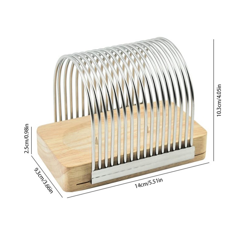 Bread Slicer, Stainless Steel Manual Bread Slicer, Compact Bread Cutter