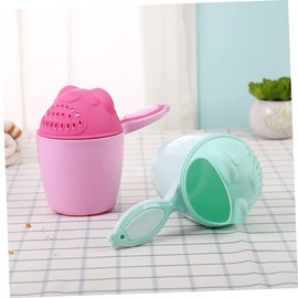 VICASKY Bear Shampoo Rinse Cup for Bathing Shower Spoon for Random Color Bath Water for Gentle Rinsing