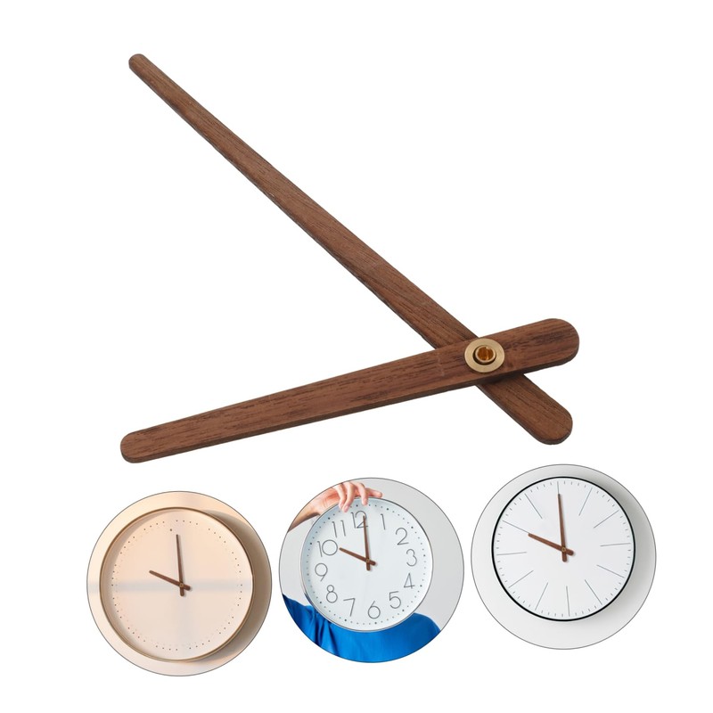 Tofficu 1 Set Elegant Wooden Clock Pointers Sturdy Clock Replacements