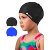2 Pack Swim Cap Kids - Swimming Cap for Long&Short