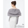 BEAUTELICATE Women's Faux Fur Stole Scarf Warp Bridal Jacket Faux