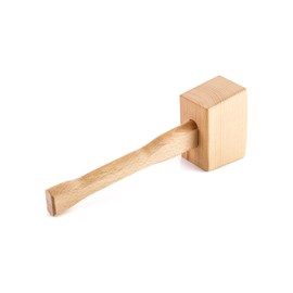 QWORK Wooden Mallet, 9.5" Manual Ice Hammer Mallet Beech Solid Carpenter Wood Hammer Woodworking Hand Tool
